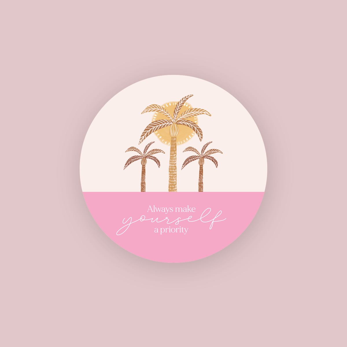Jess Walker Affirmation Quote Vinyl Label Pack ONE (ROUND) Gloss/Matte
