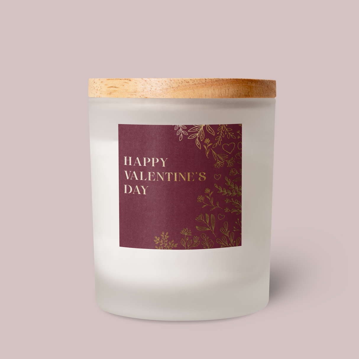 Foiled Happy Valentine's Day Floral Square Vinyl Label Pack
