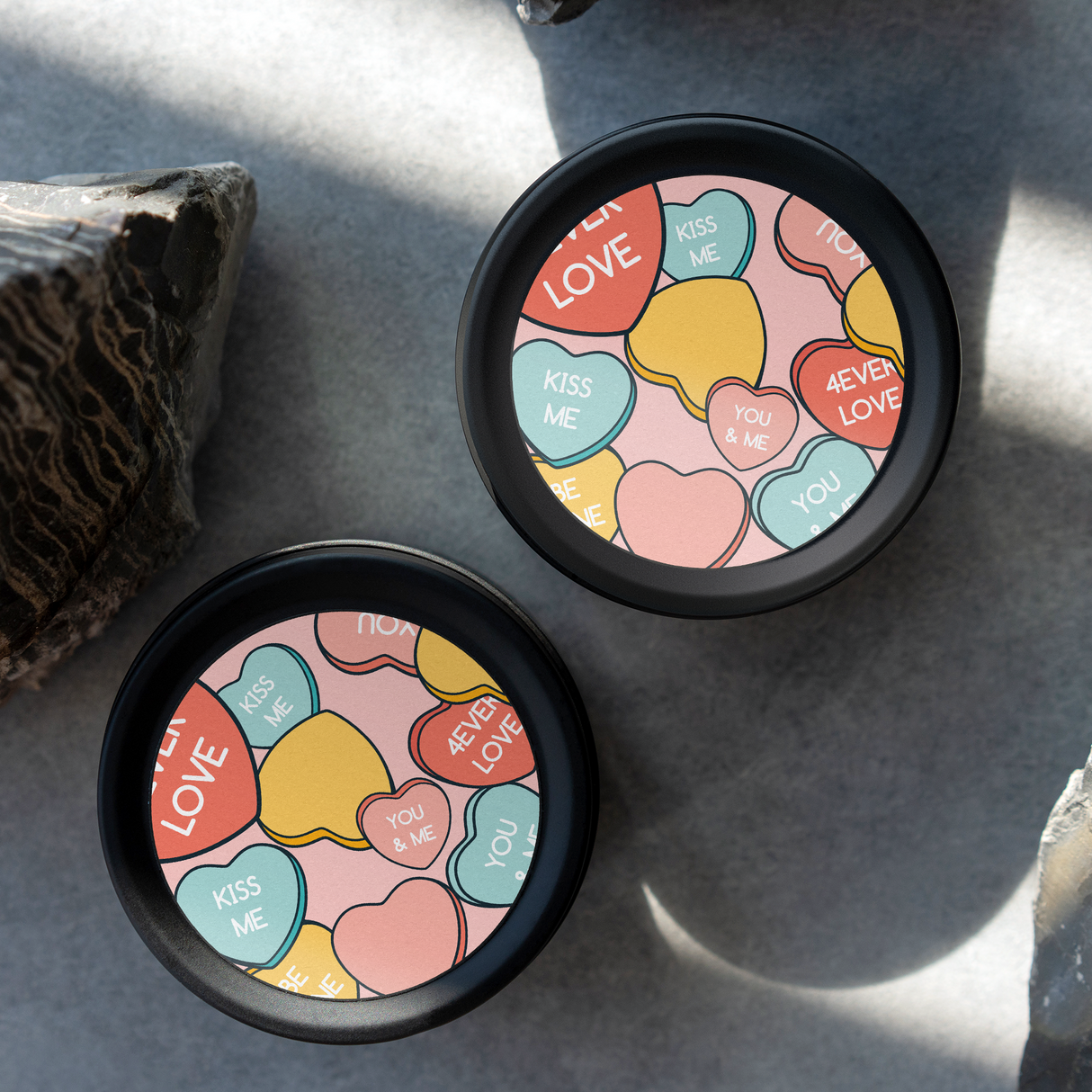 Valentine Candy Round Vinyl Label Pack