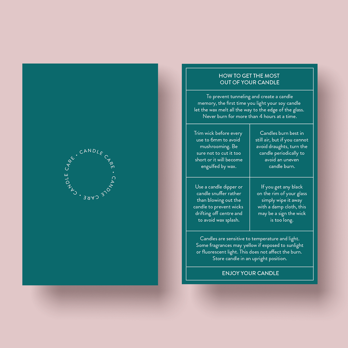 The Dusty Earth Collection - Candle Care Card