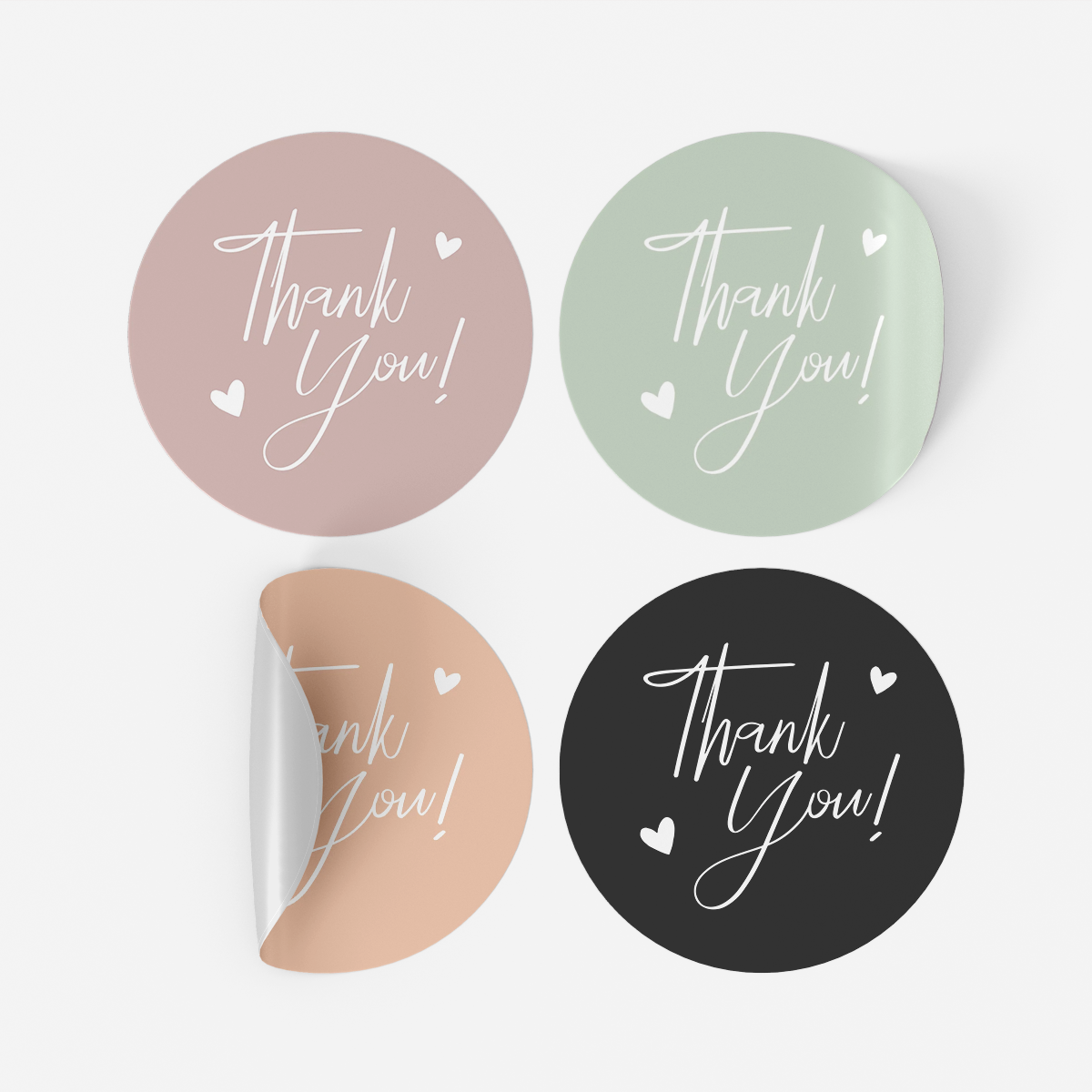 Thank you hearts Vinyl Label Pack