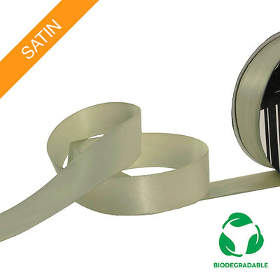 Biodegradable Custom Printed Ribbon - SAGE GREEN x 50 meters (Satin)