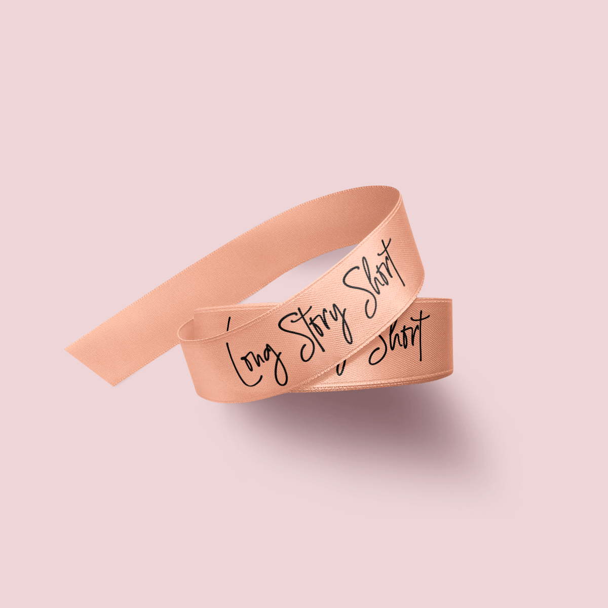 Biodegradable Custom Printed Ribbon - Peach x 50 meters (Satin)