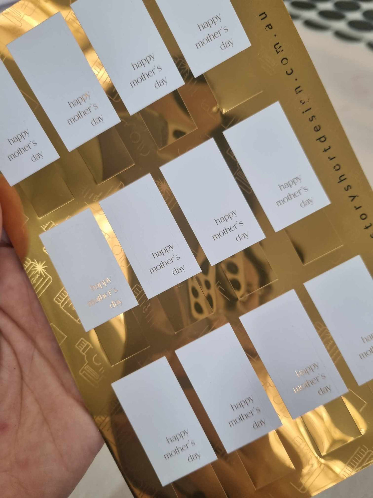 Minimalist Collection Mothers Day - Design Ten- SLIM label - Foil