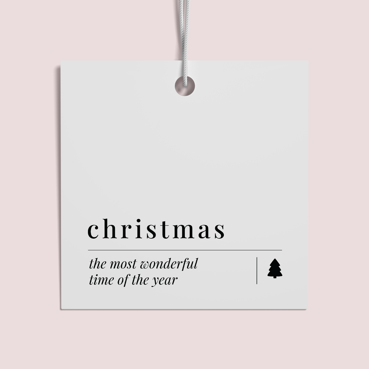 Premade Christmas Swing Tags Minimalist Collection Design THREE