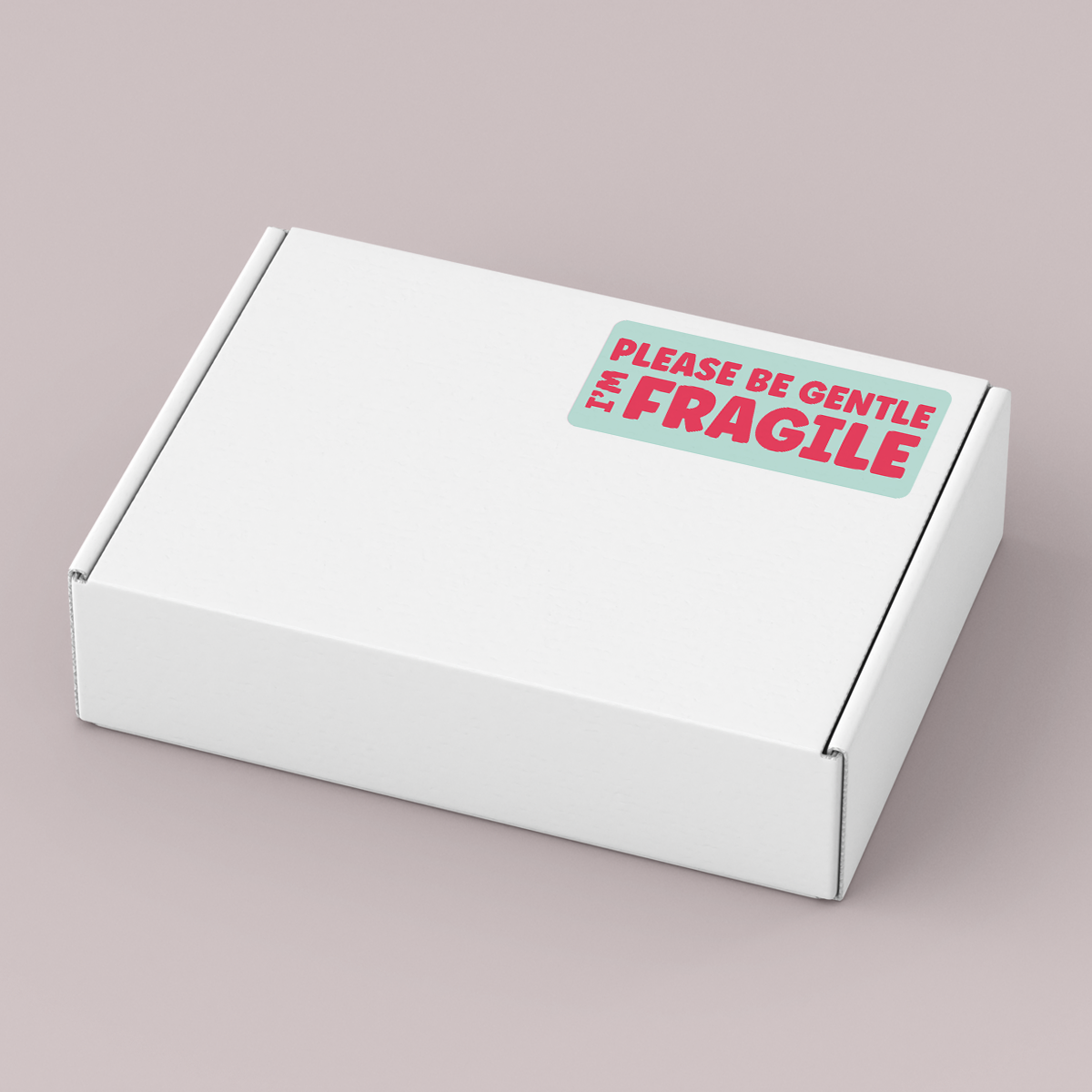 Bulk Fragile Packaging Sticker Vinyl Label Packs DESIGN TWO