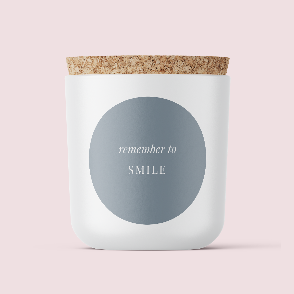 The Minimalist Collection Just Because Range - REMEMBER TO SMILE -  ROUND - TEXTURED