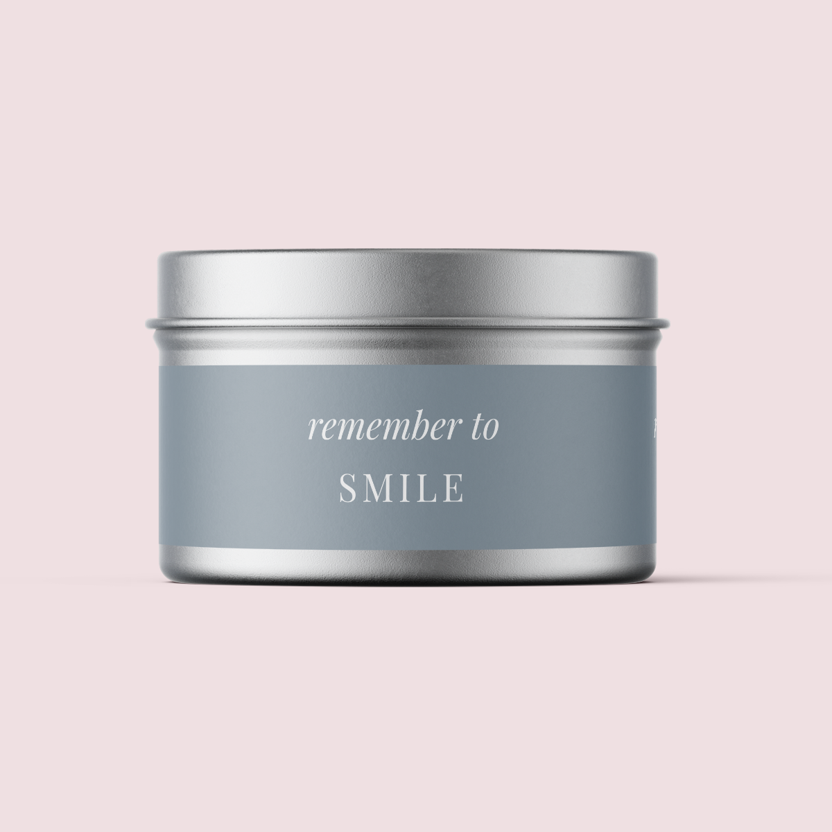 Minimalist Collection Just Because Range - REMEMBER TO SMILE - Travel Tin Wrap - Textured