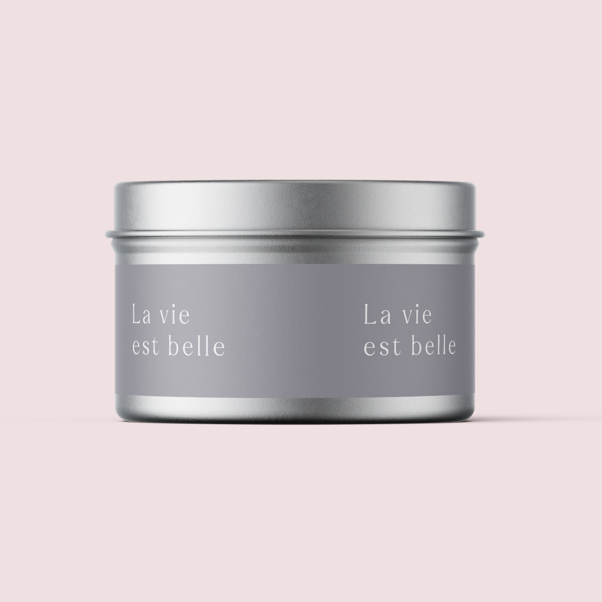 Minimalist Collection JUST BECAUSE range - LA VIE EST BELLE - Travel Tin Wrap - Matte/Gloss