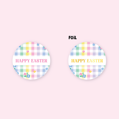 Gingham Collection - Easter - Design Three - ROUND