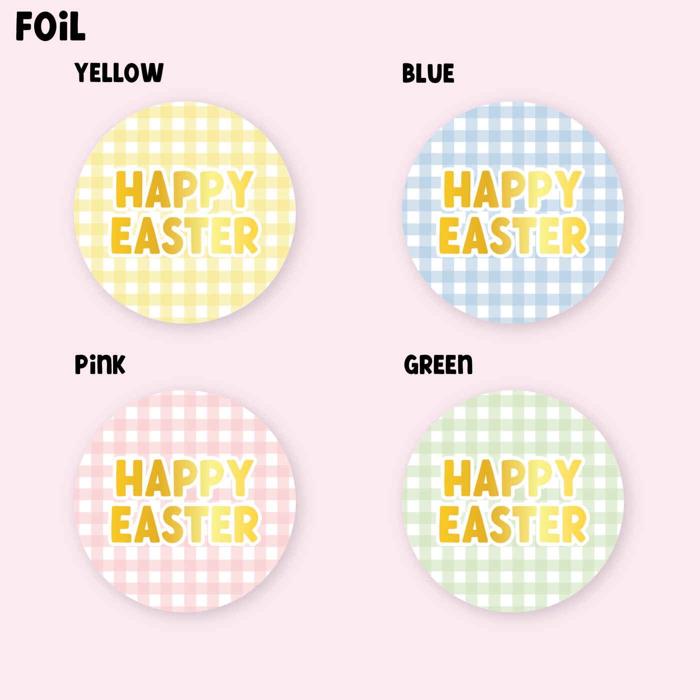 Gingham Collection - Easter - Design One - ROUND