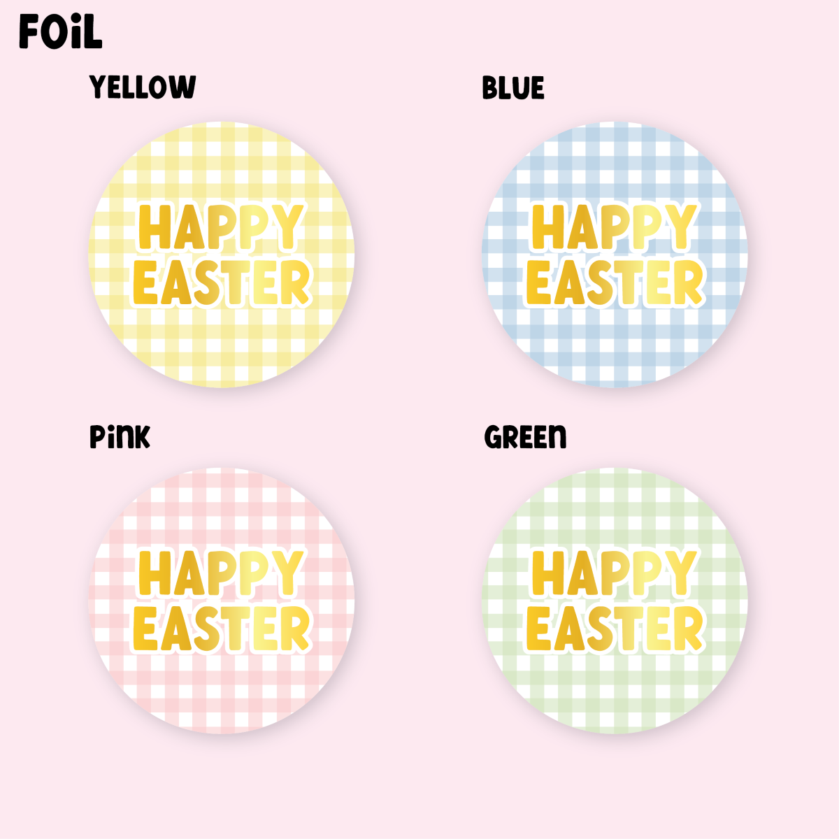 Gingham Collection - Easter - Design One - TRAVEL TIN SET