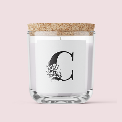 Floral Initials - Letter C - SQUARE