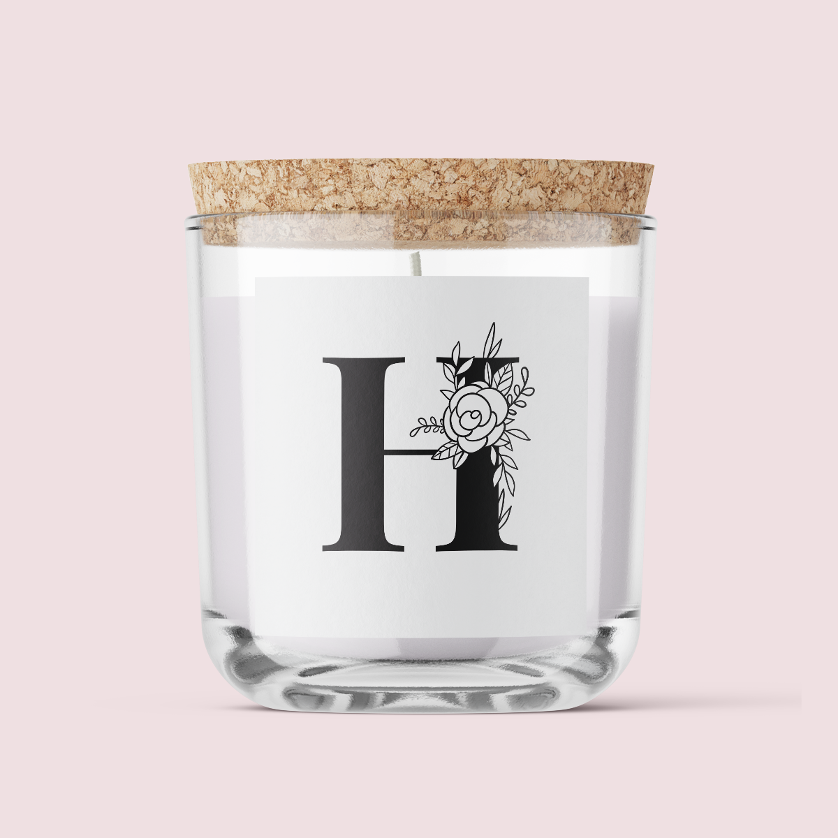 Floral Initials - Letter H - SQUARE