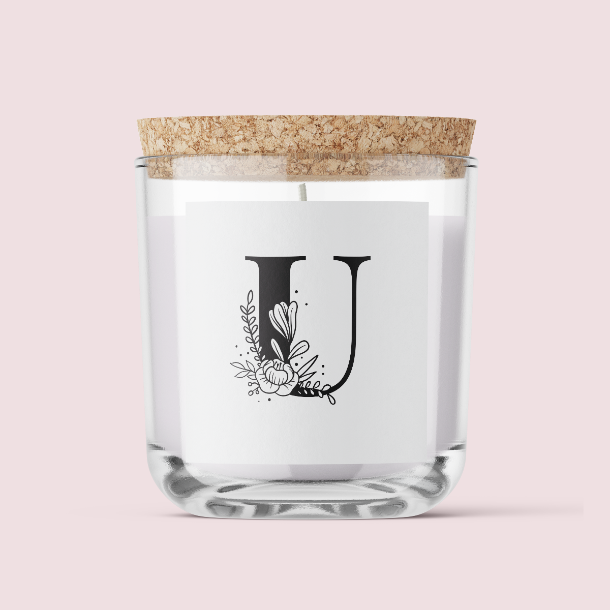 Floral Initials - Letter U - SQUARE