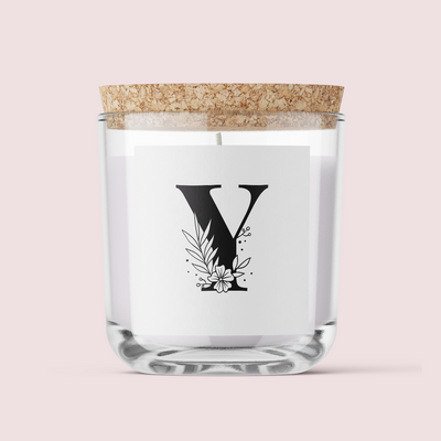 Floral Initials - Letter Y - SQUARE