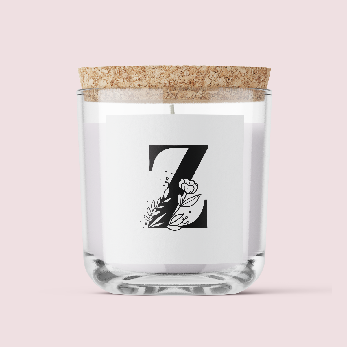 Floral Initials - Letter Z - SQUARE