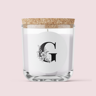 Floral Initials - Letter G - ROUND
