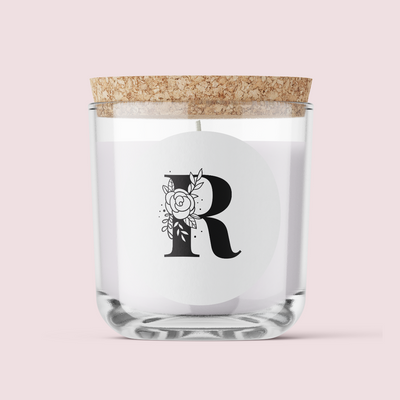 Floral Initials - Letter R - ROUND