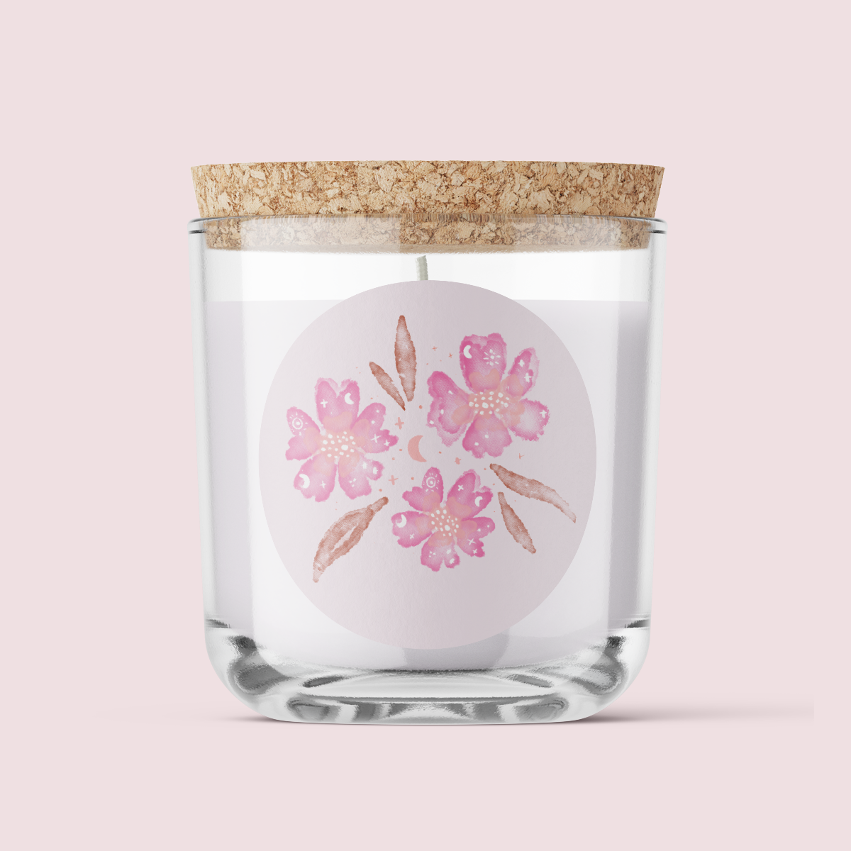 Jess Walker Pink Flowers Just Because Label Pack - ROUND