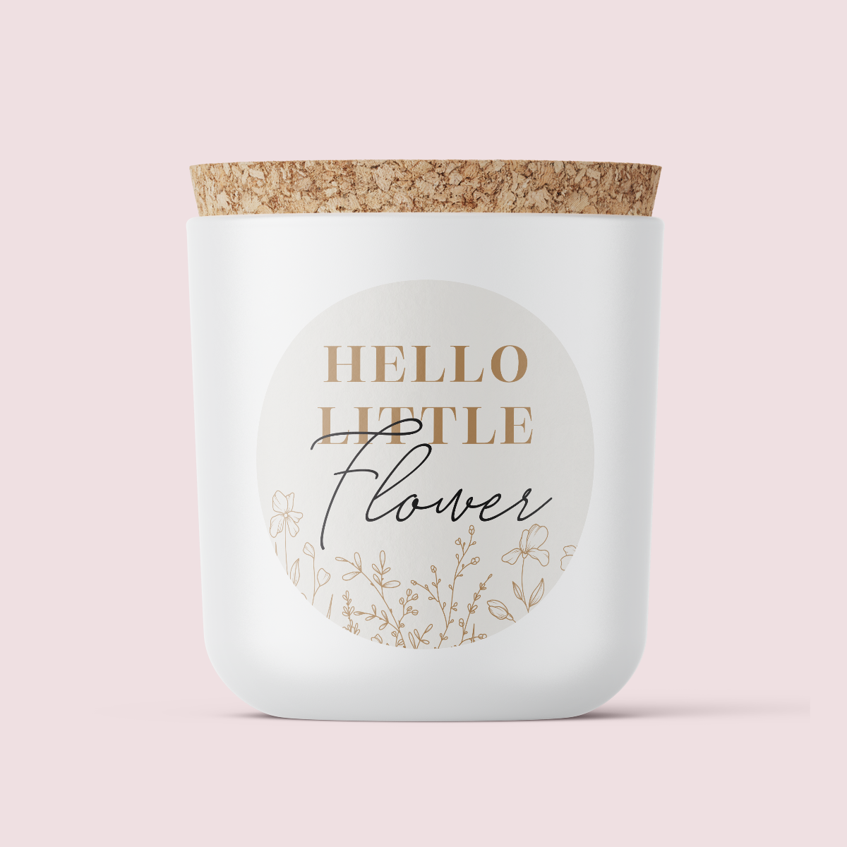 Baby Shower Collection - Hello Little Flower - ROUND