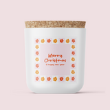 Yiscah's Pencil Box - Christmas Flowers Pink - Square