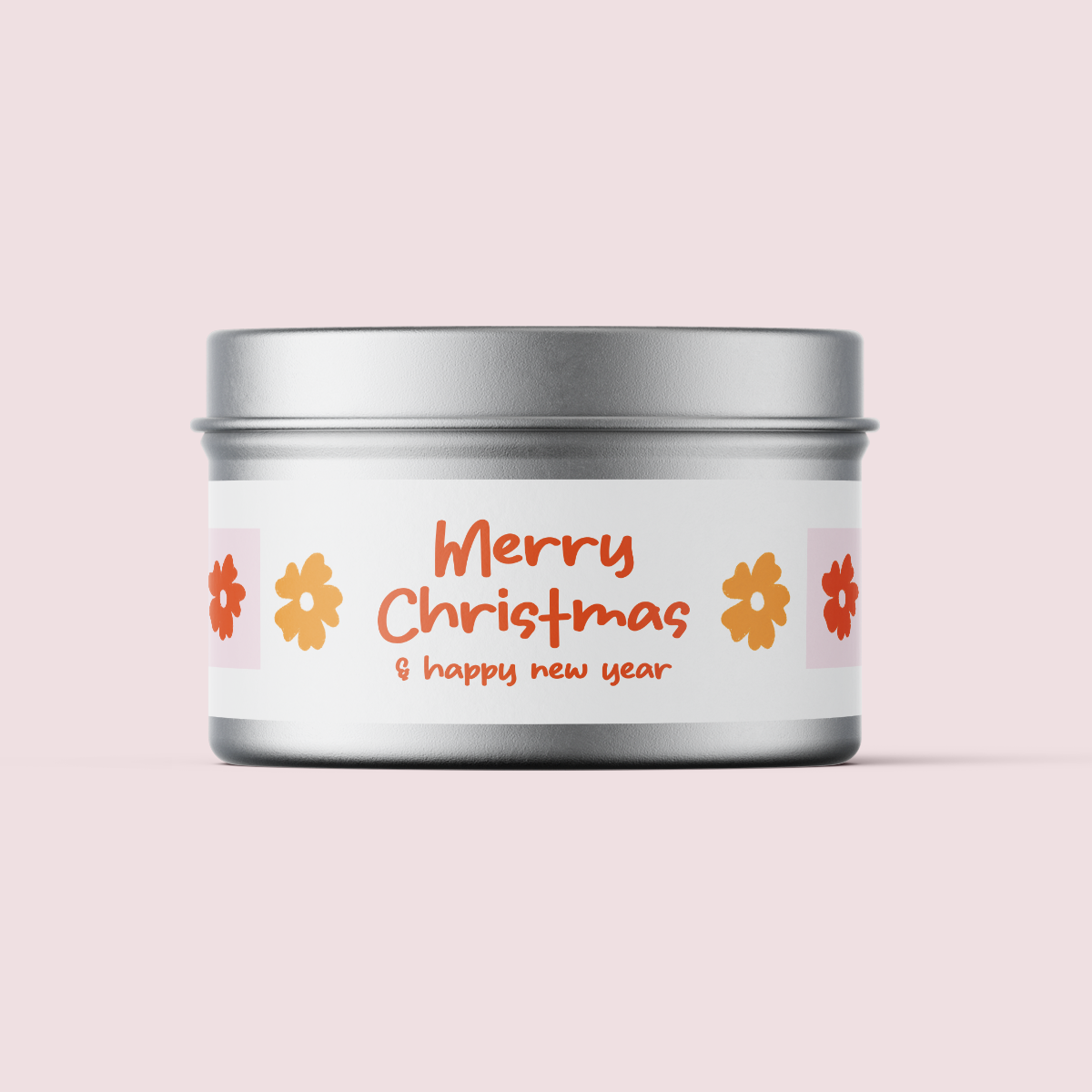 Yiscah's Pencil Box - Christmas Flowers Pink - Travel Tin Wrap