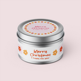 Yiscah's Pencil Box - Christmas Flowers Pink - Travel Tin Set