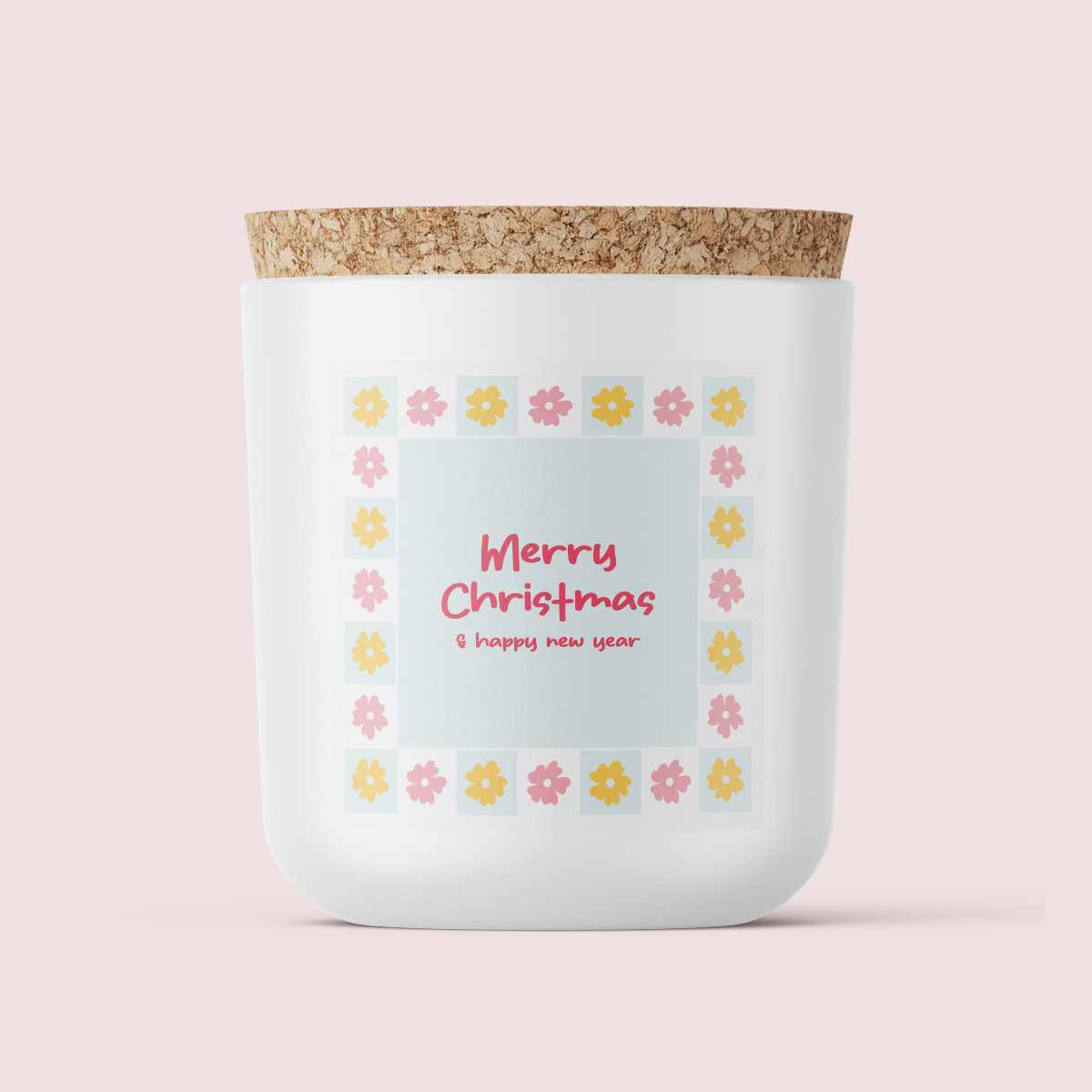 Yiscah's Pencil Box - Christmas Flowers Mint - Square