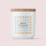 Yiscah's Pencil Box - Christmas Flowers Mint - Square