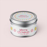 Yiscah's Pencil Box - Christmas Flowers Mint - Travel Tin Set