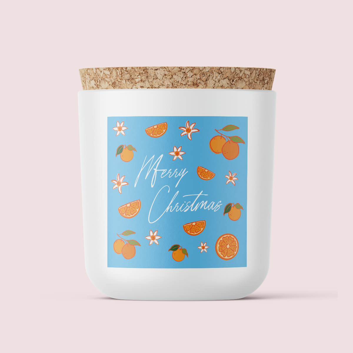 Yiscah's Pencil Box - Merry Christmas Oranges - Square