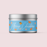 Yiscah's Pencil Box - Merry Christmas Oranges - Travel Tin Wrap