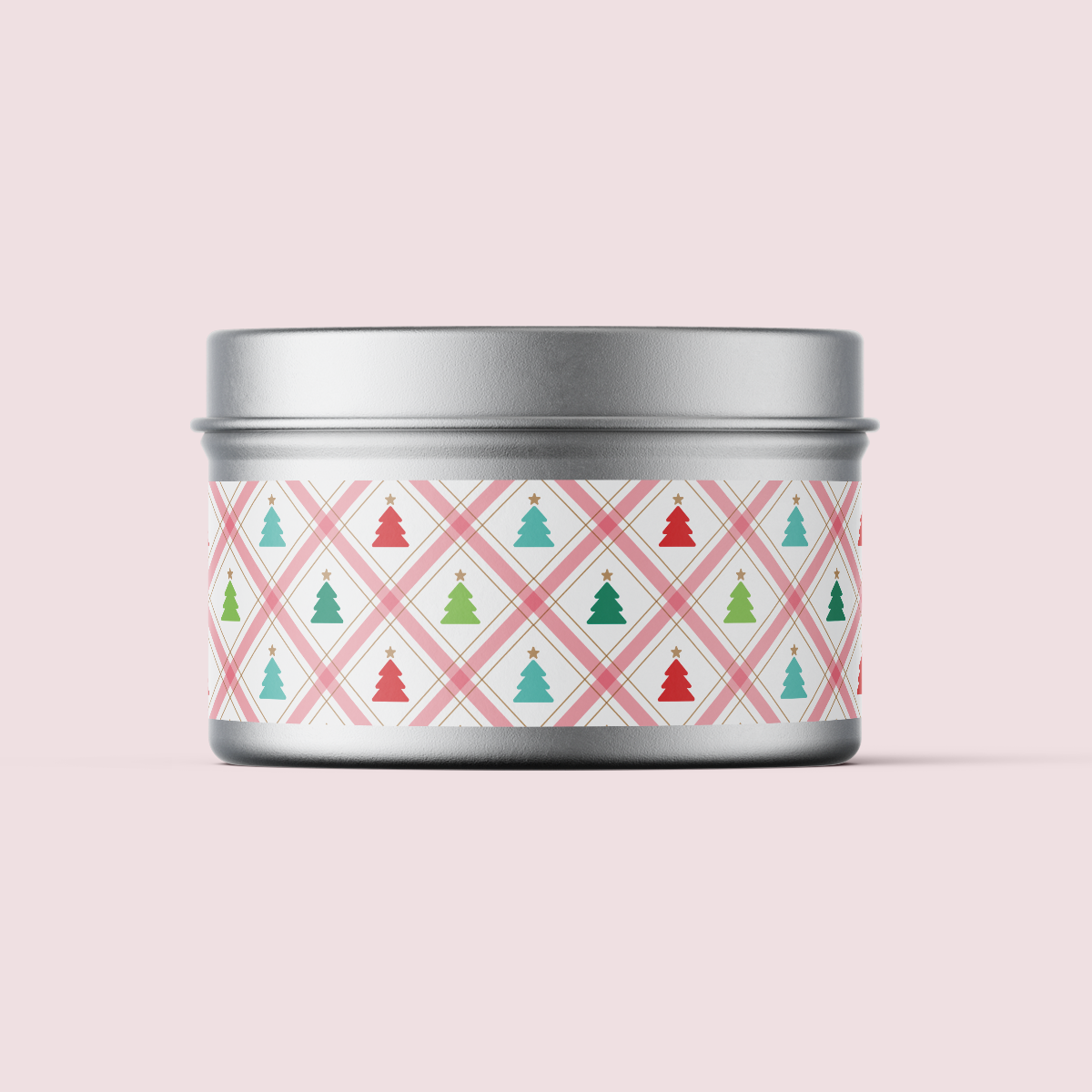 Gingham Collection - Christmas - Design One - Travel Tin Wrap