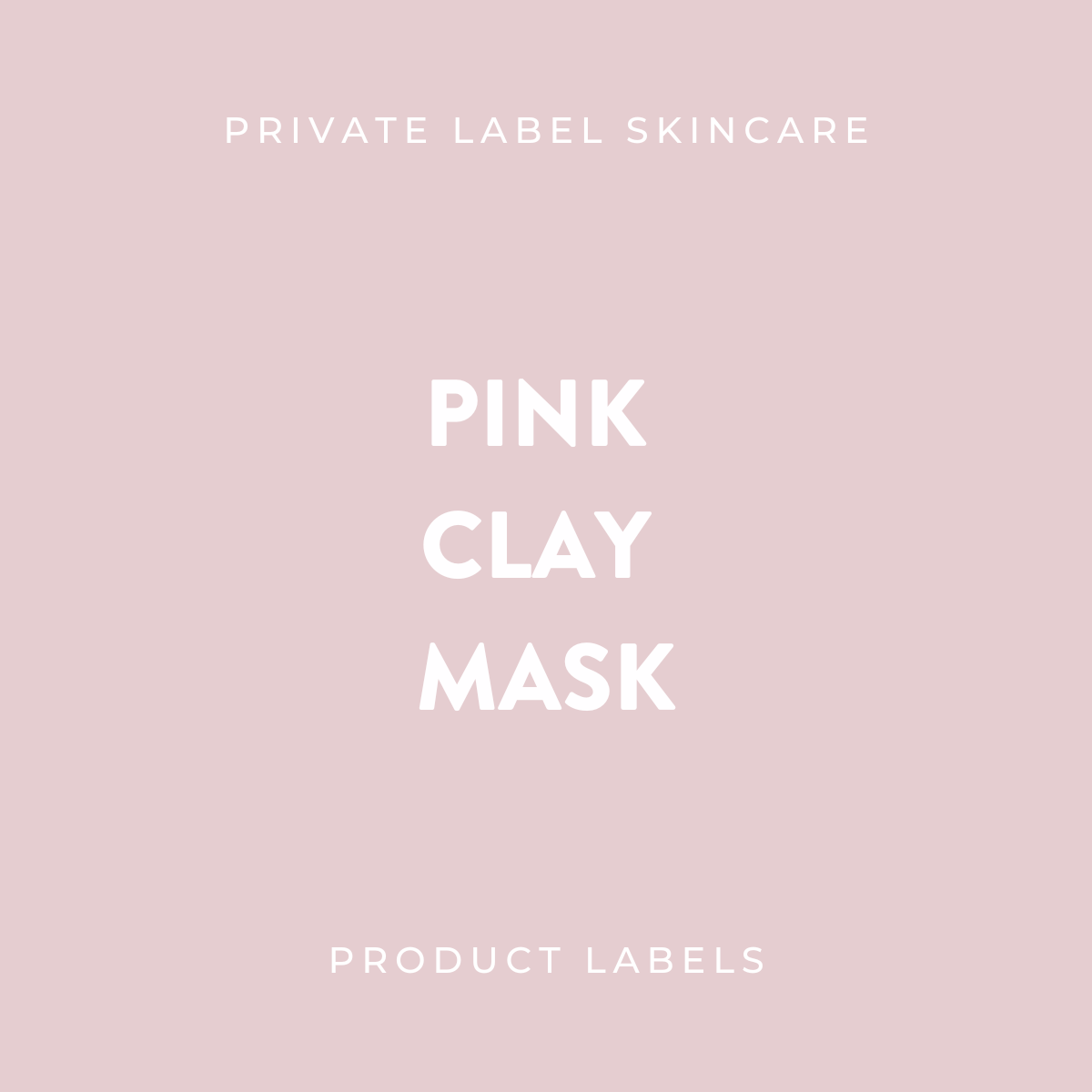 Pink Clay Mask Product Labels (x 20 labels)