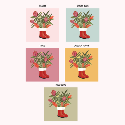 Jess Walker Christmas Floral Boots Label Pack - SQUARE