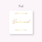 Will You Be My Bridesmaid - with love xox - SQUARE Vinyl Label Pack