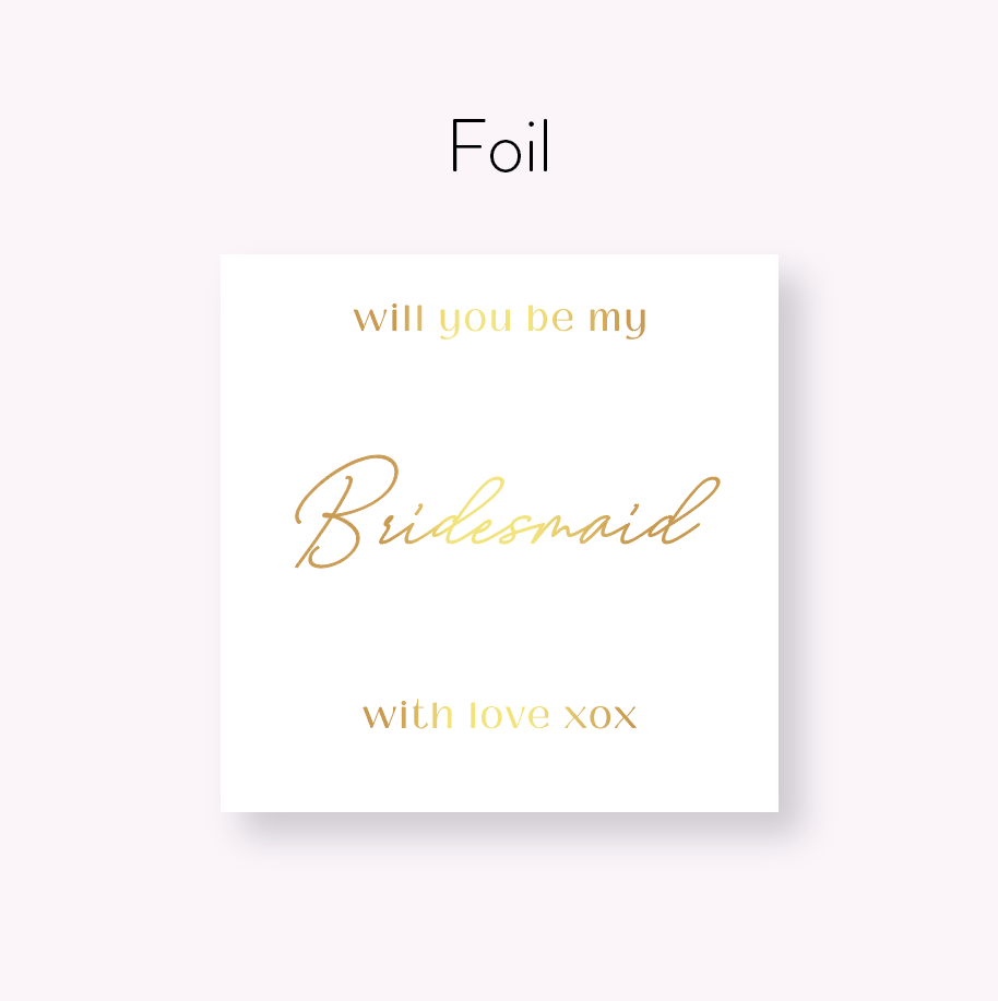 Will You Be My Bridesmaid - with love xox - SQUARE Vinyl Label Pack
