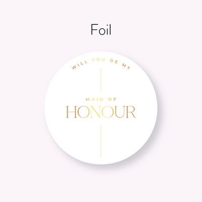 Will You Be My Maid of Honour? - ROUND Vinyl Label Pack