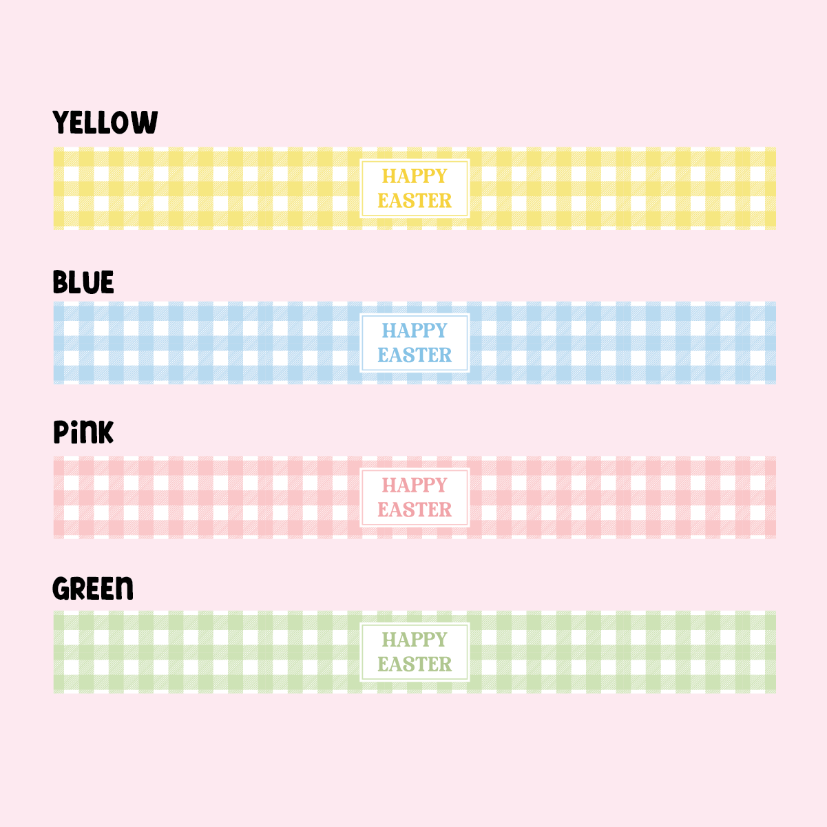 Gingham Collection - Easter - Design Two - TRAVEL TIN WRAP