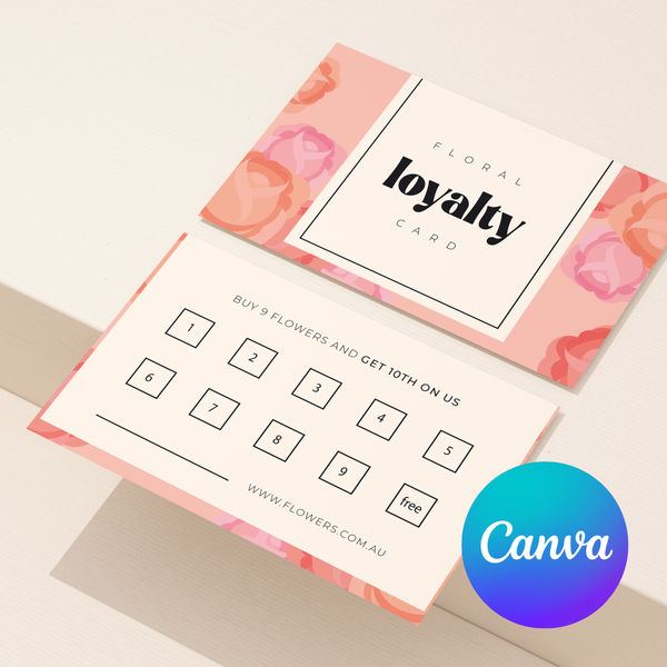 Discount/Loyalty Card - Editable Canva Template