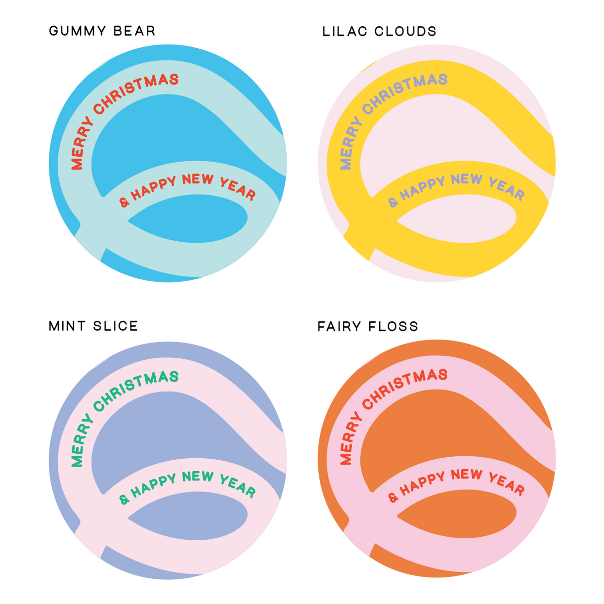 Sugar Rush Collection - Christmas Swirl - Round