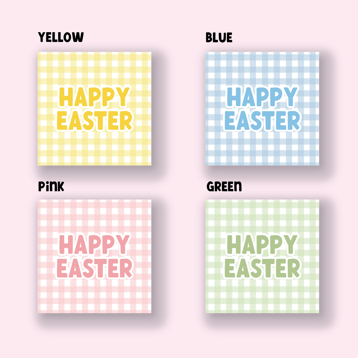 Gingham Collection - Easter - Design One - SQUARE