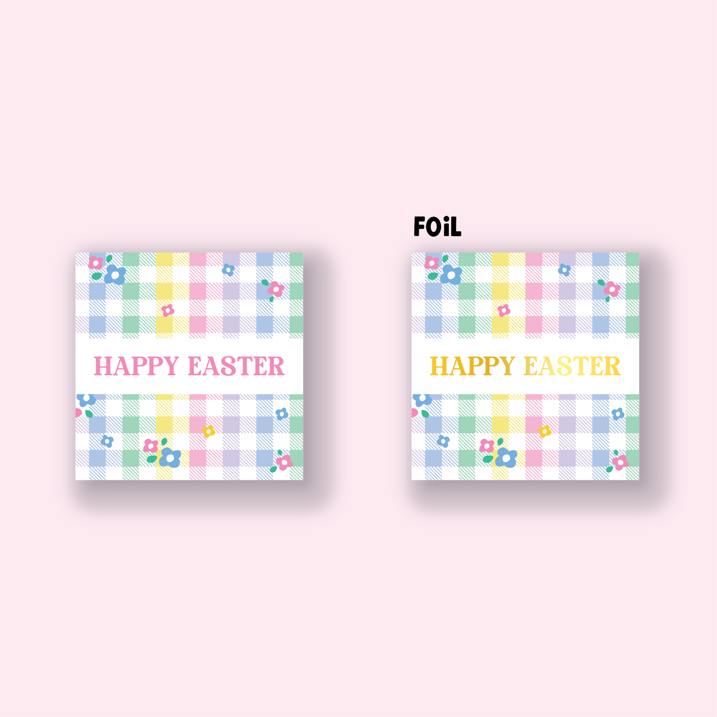 Gingham Collection - Easter - Design Three - SQUARE