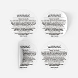 Custom Warning Label Design