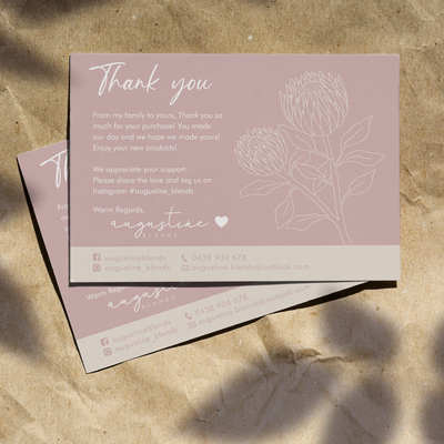 100% Recycled Eco Thank you Cards