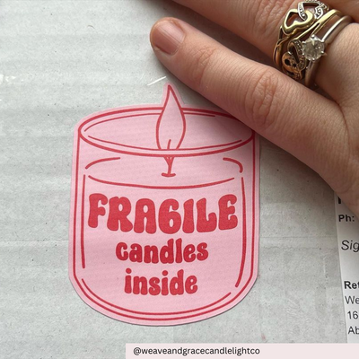 Bulk Fragile Packaging Sticker Vinyl Label Packs DESIGN FIVE