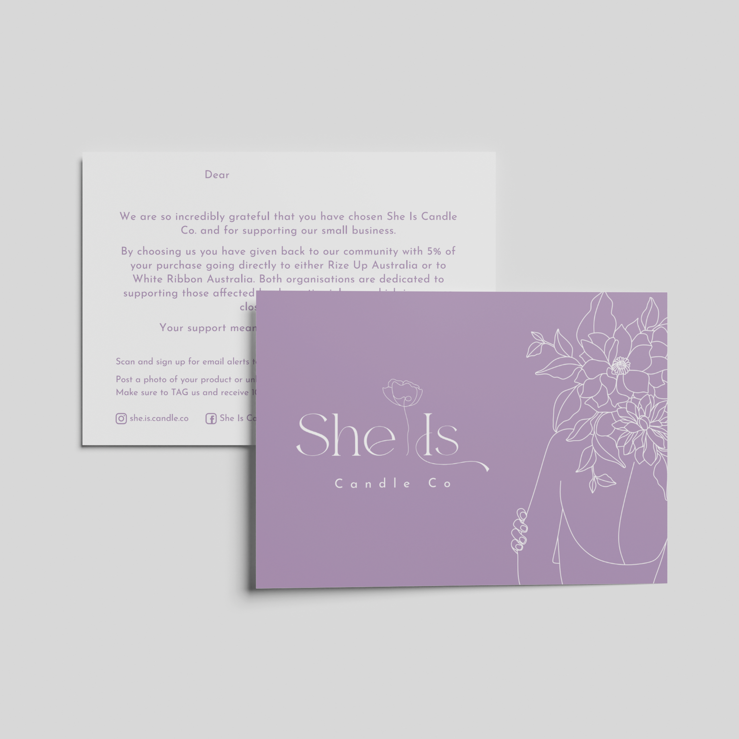 Postcard Thank You Card Design – Long Story Short Design and Print