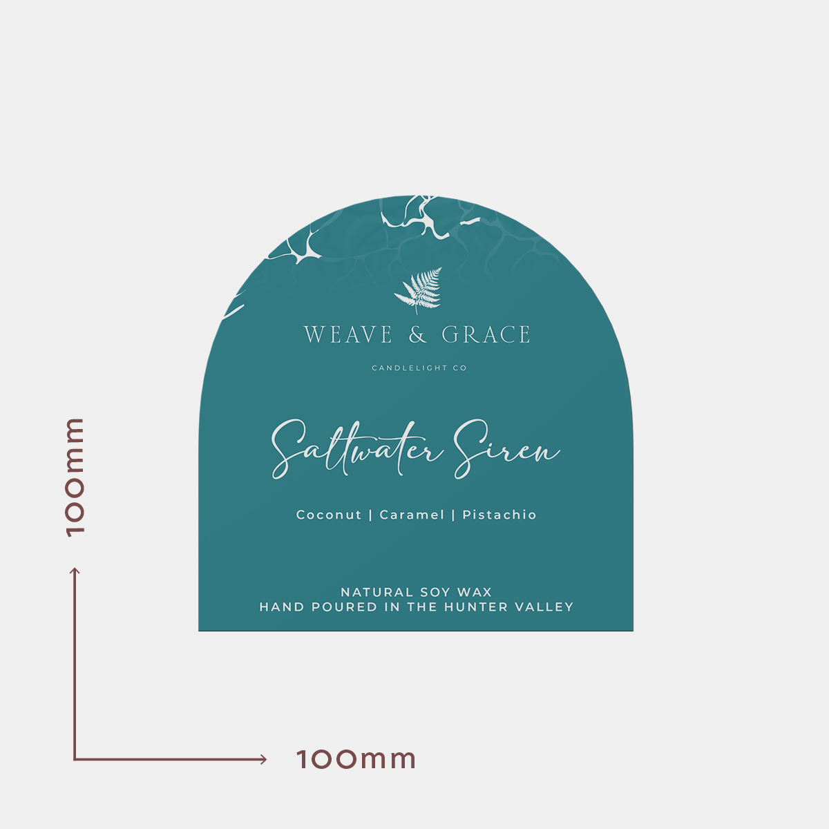 100mm Arch Vinyl Labels - Popular Sizes