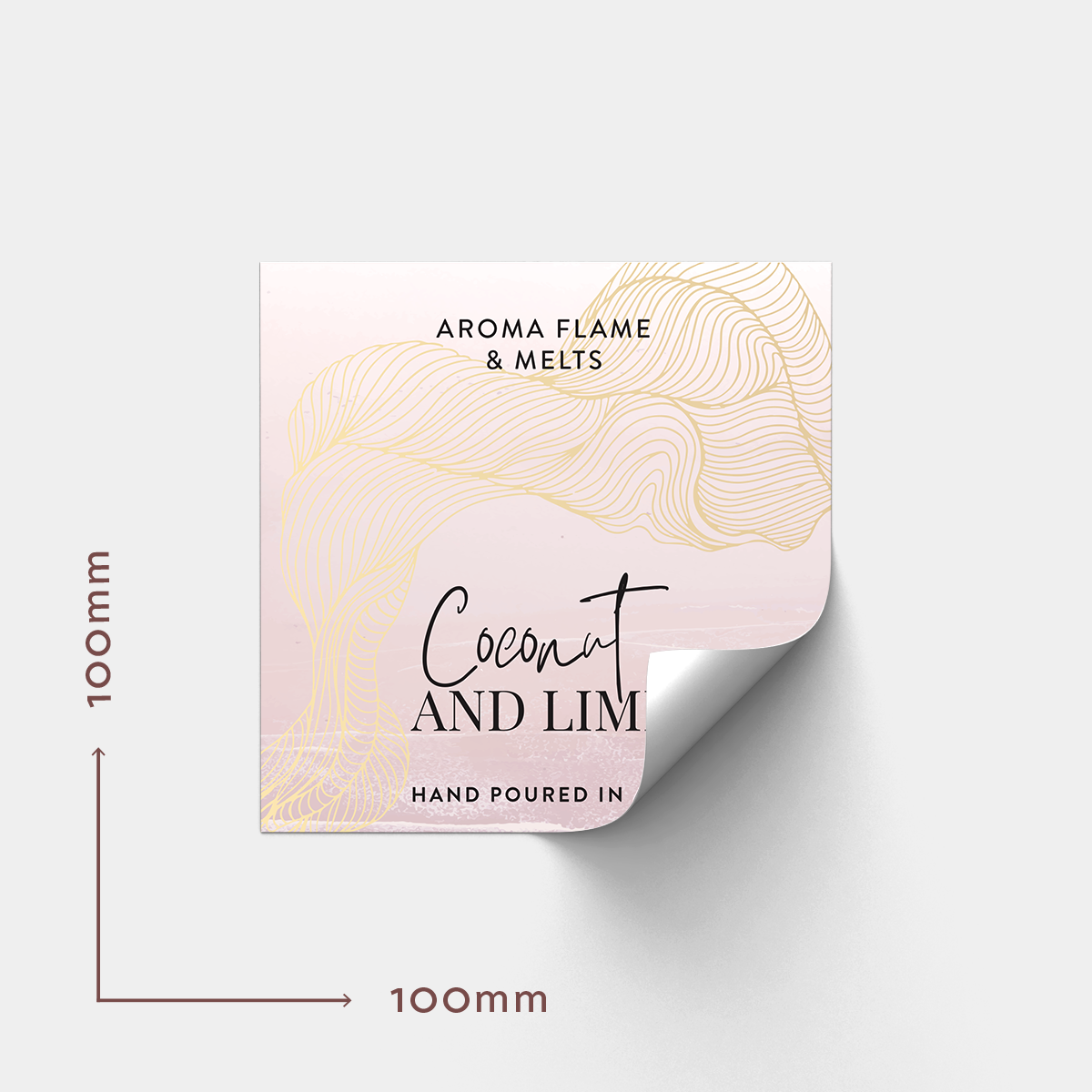 100mm Square Vinyl Labels - Popular Sizes